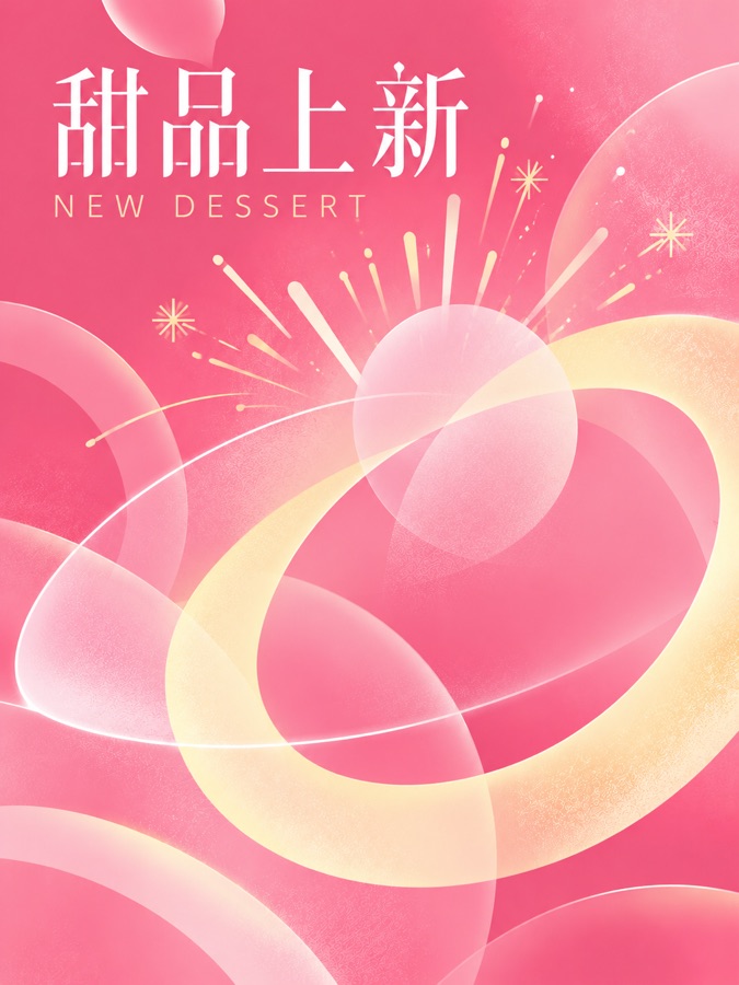 甜品新品发布 · AI 生成样图