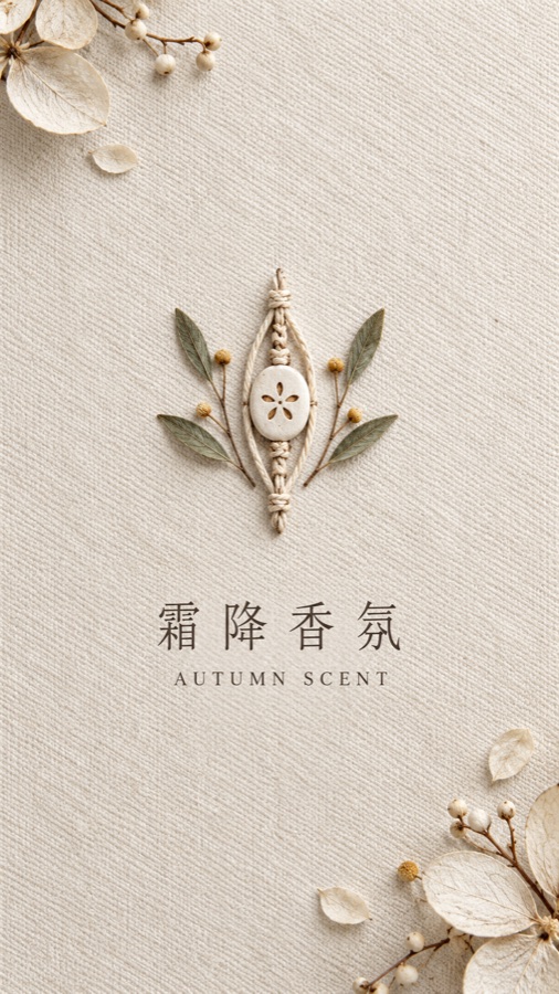 霜降香氛礼卡 · AI 生成样图