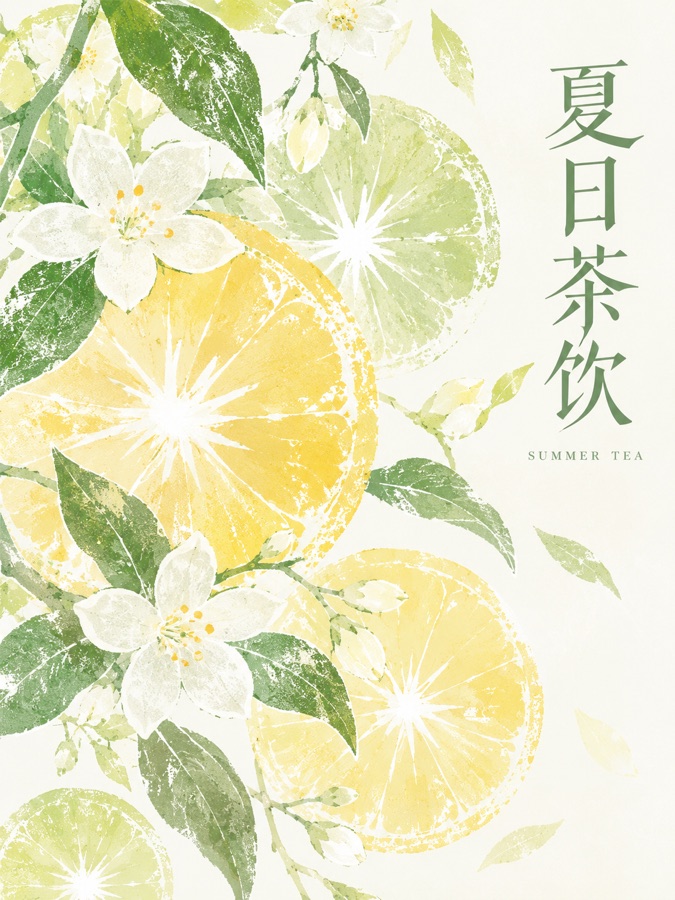 夏日茶饮 · AI 生成样图