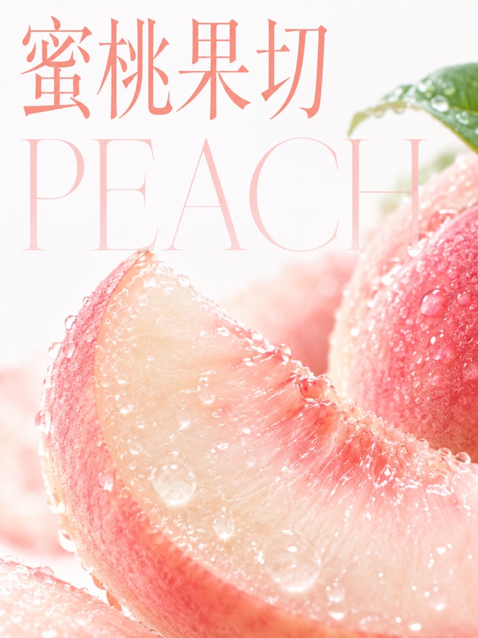蜜桃果切 · AI 生成样图