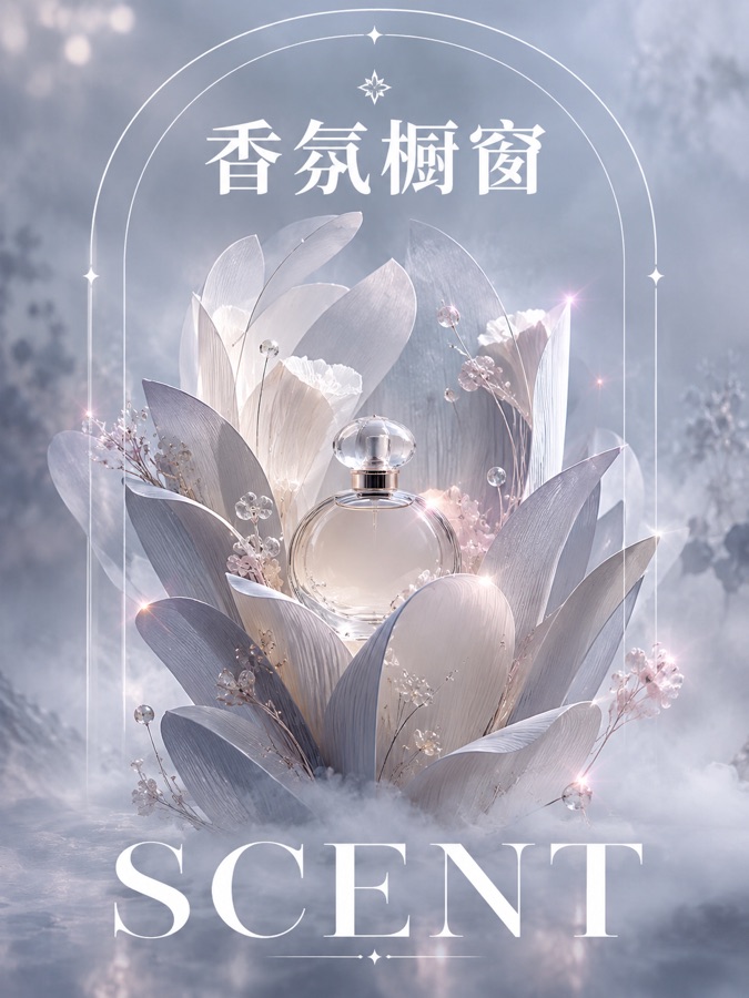 香氛橱窗 · AI 生成样图