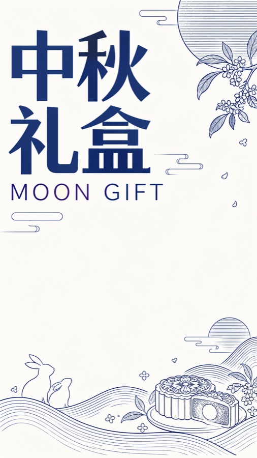 中秋礼盒预约 · AI 生成样图