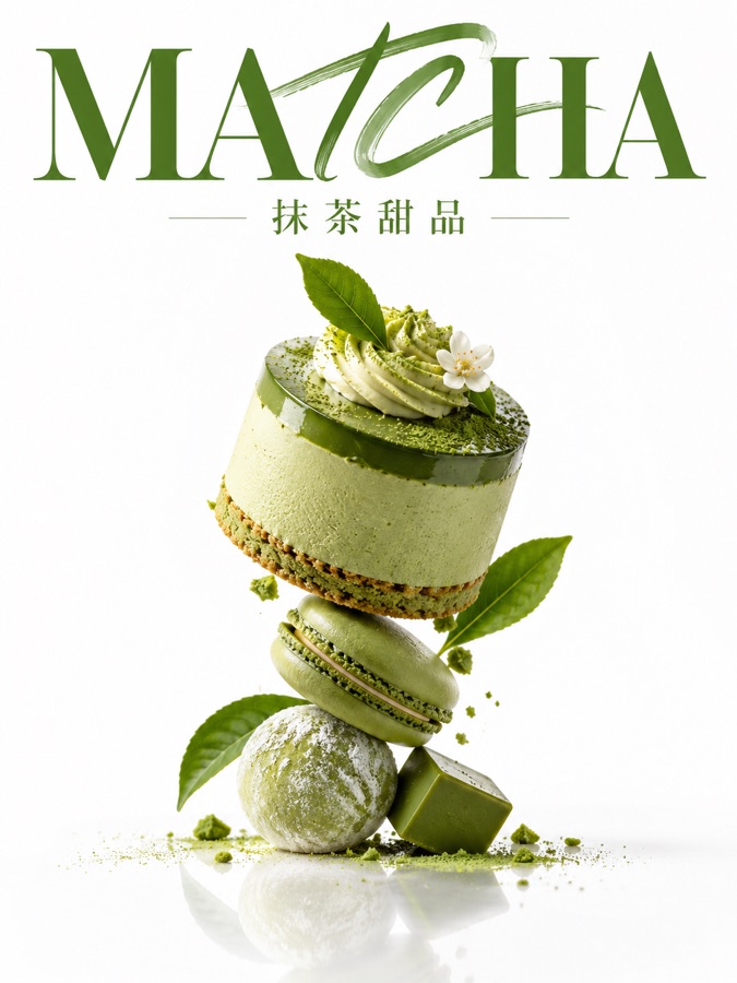 抹茶甜品 · AI 生成样图