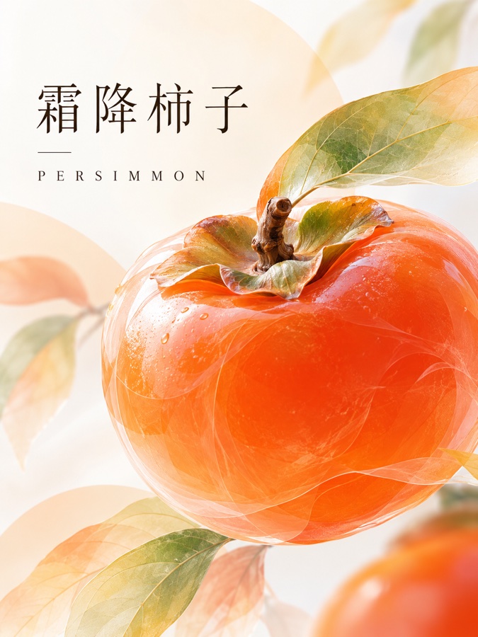 霜降柿子 · AI 生成样图