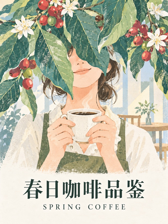 春日咖啡品鉴 · AI 生成样图