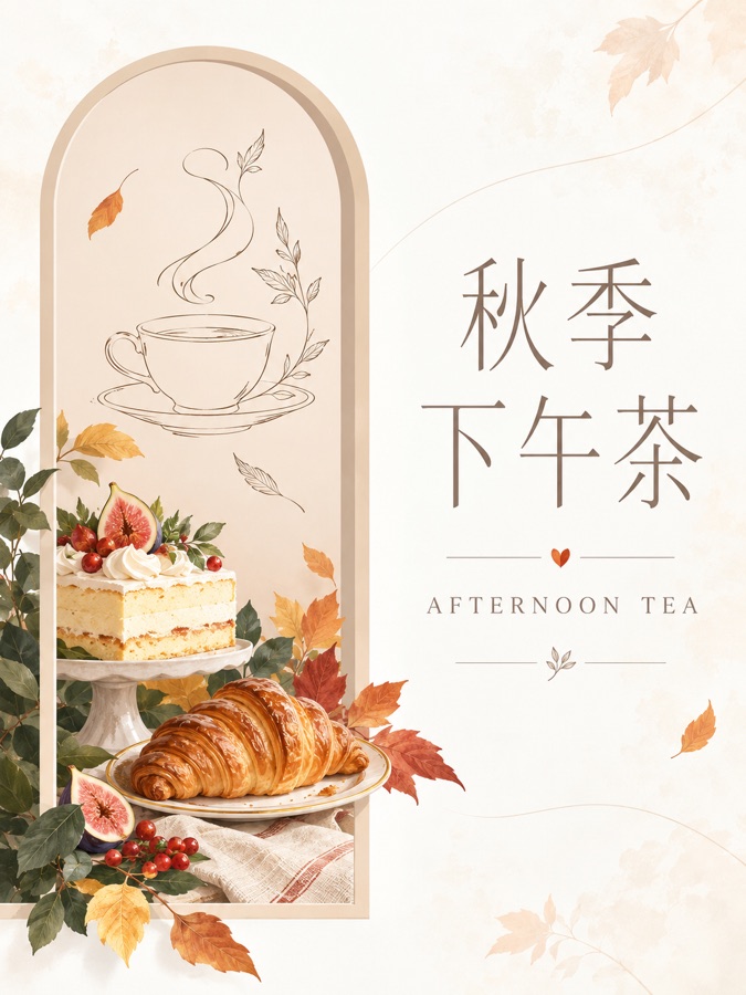 秋季下午茶 · AI 生成样图