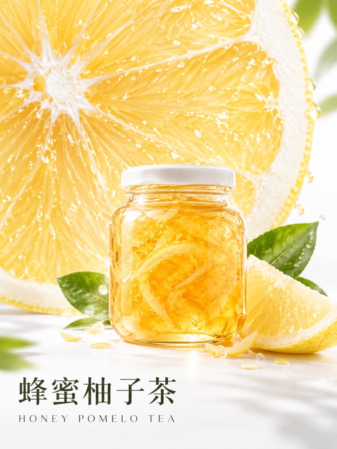 蜂蜜柚子茶 · AI 生成样图