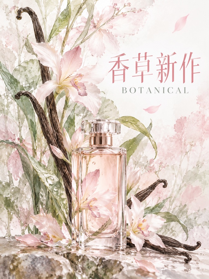 胭粉香草香氛 · AI 生成样图