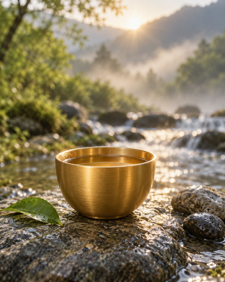 溪石金杯茶席 · AI 生成样图
