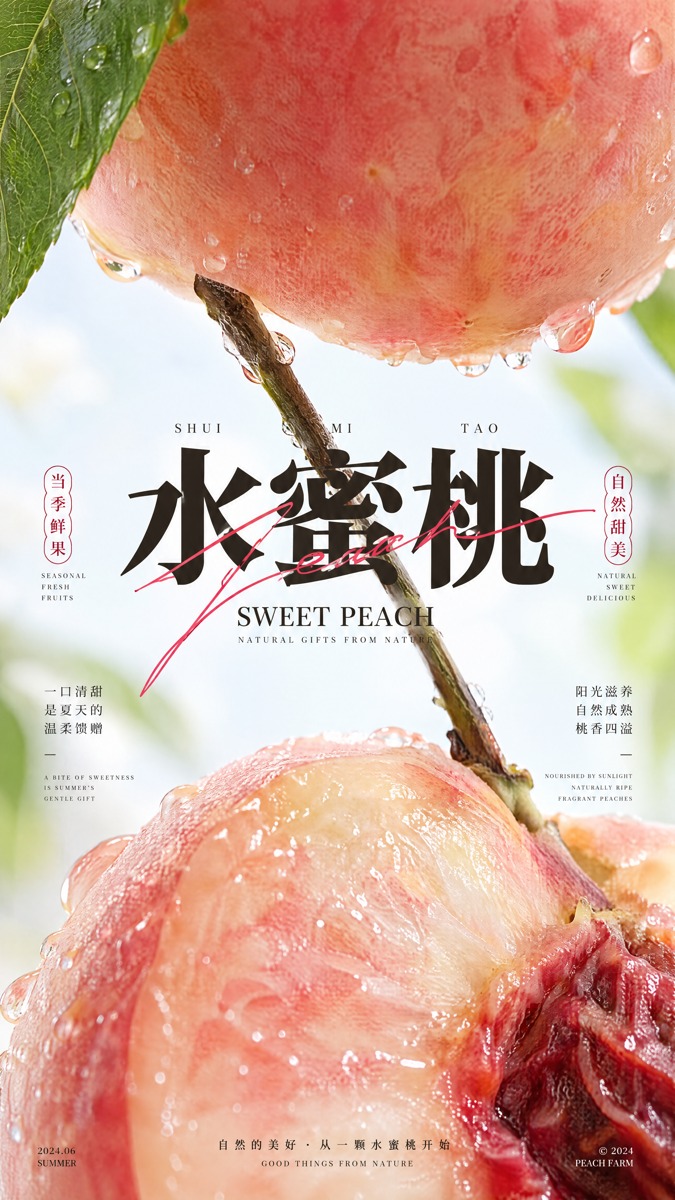 水蜜桃 · AI 生成样图