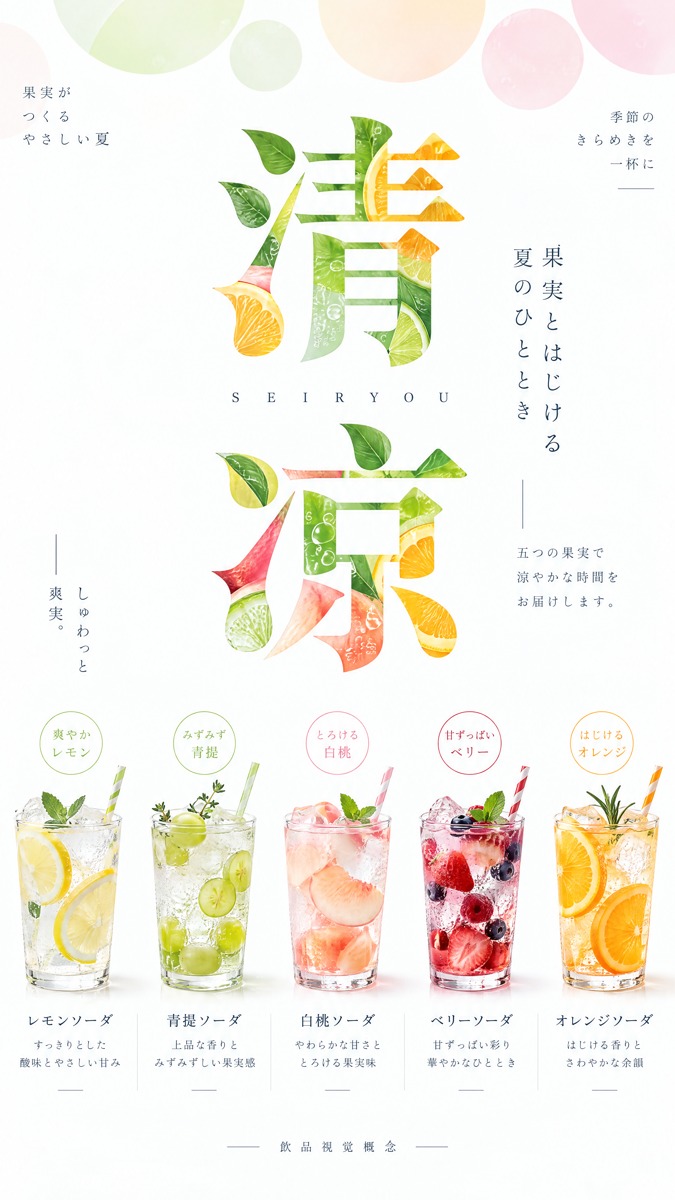 清凉果饮 · AI 生成样图