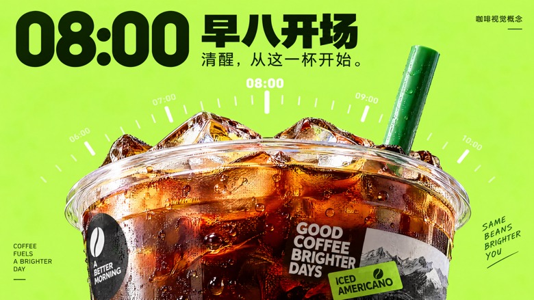 早八冰咖啡 · AI 生成样图