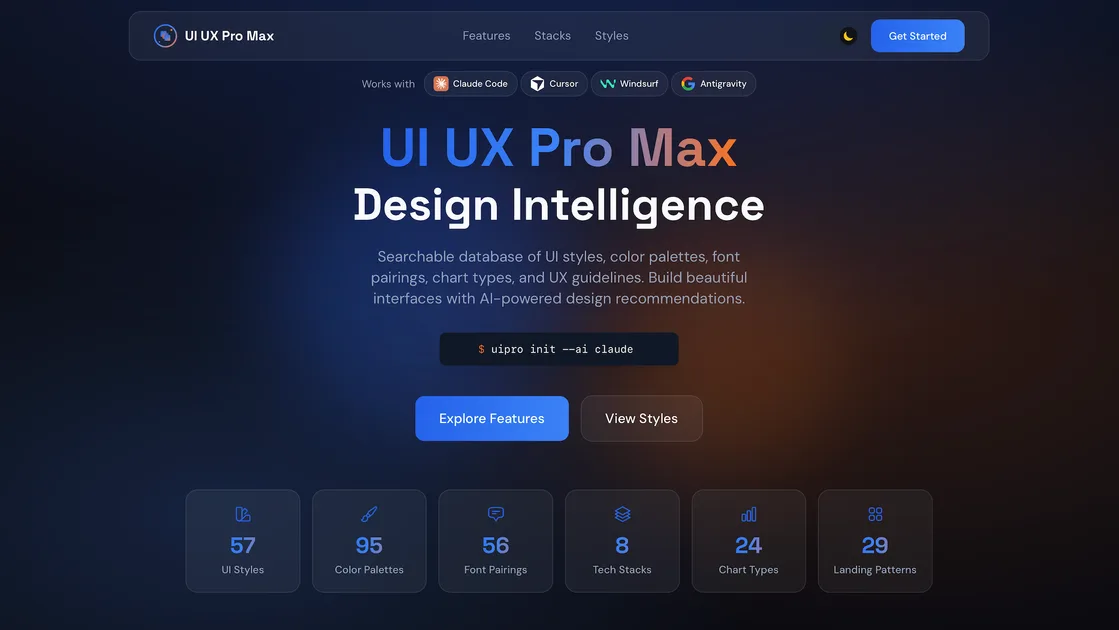 UI UX Pro Max 项目展示图